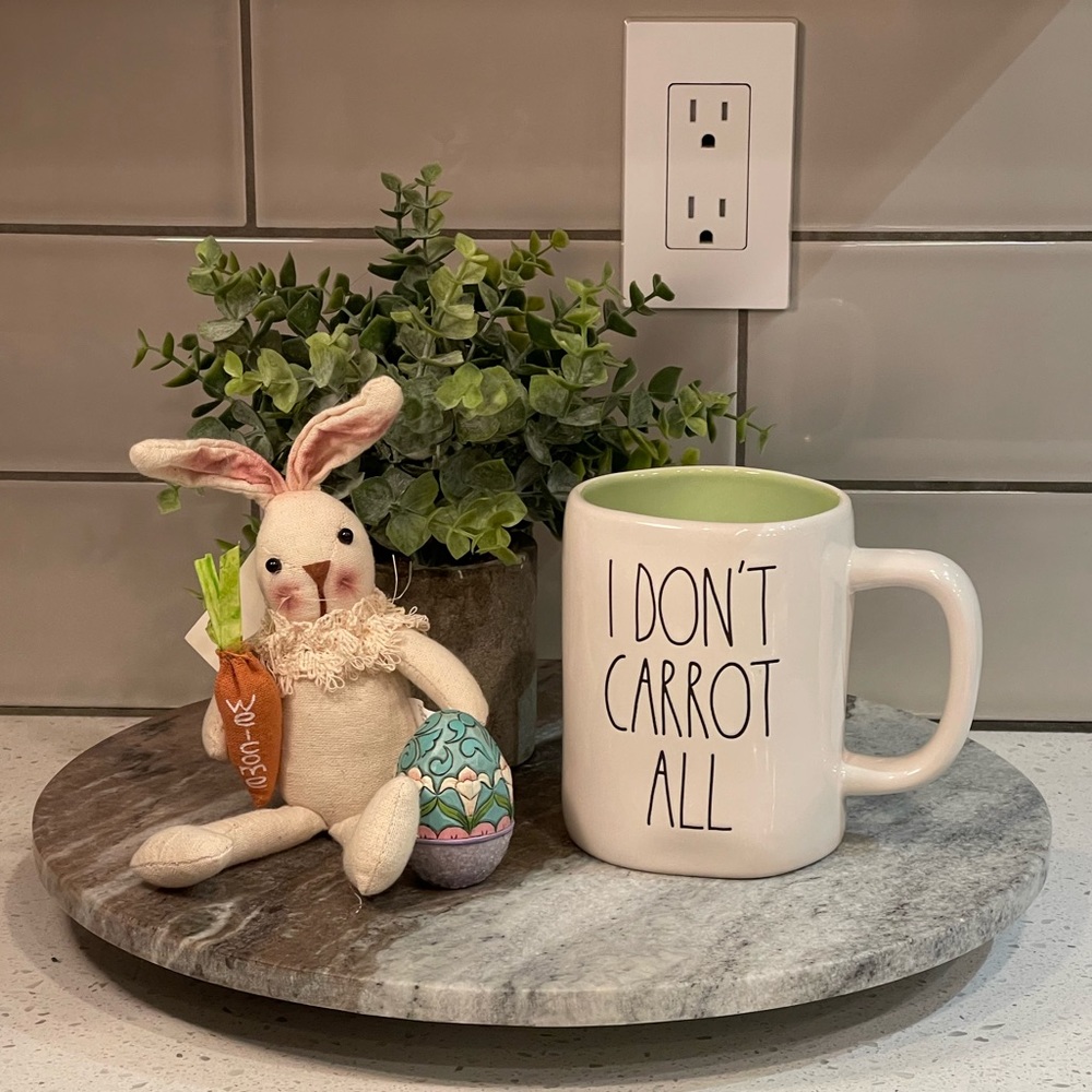 NWT - RAE DUNN “I DON’T CARROT ALL” Double Sided Easter Mug
